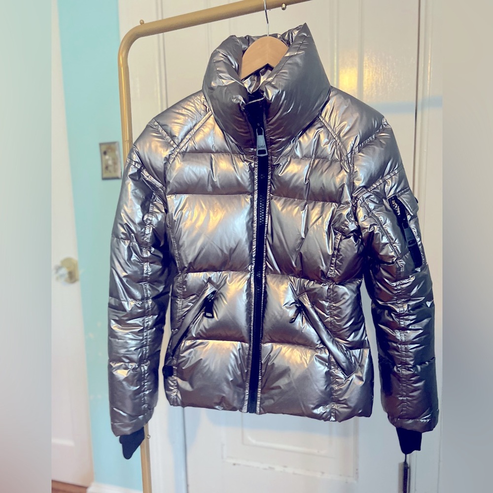 Sam Freestyle metallic puffer jacket sz Small